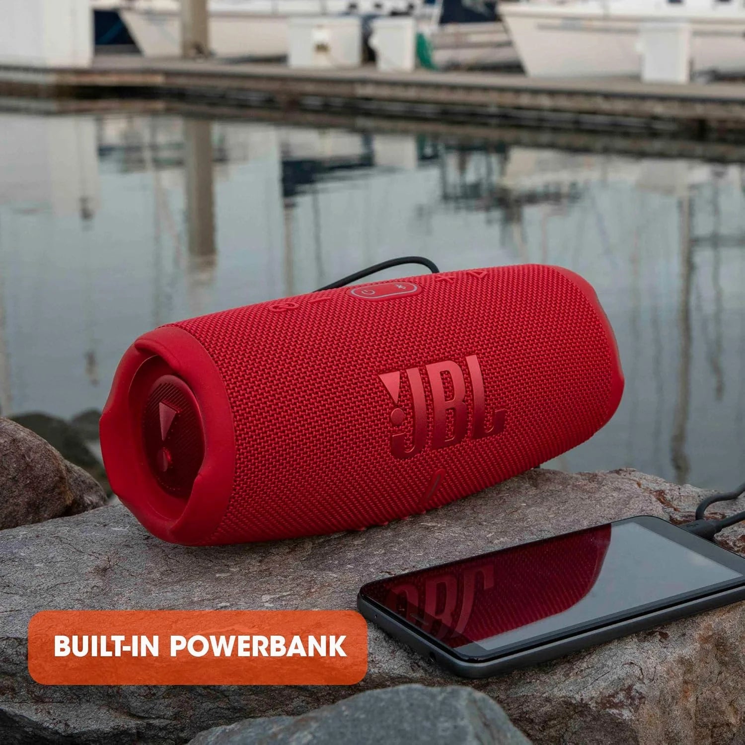 JBL Charge 5 Portable IP67 Waterproof Bluetooth Speaker, Powerbank USB Charge Out, 20H Playtime, JBL Partyboost
