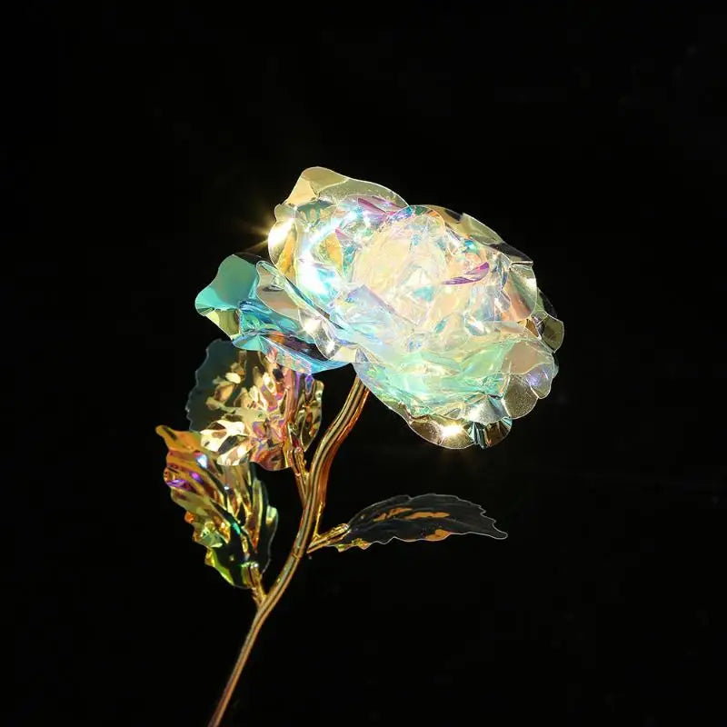 1pc Valentine's Day Creative Gift Gold Foil Plated Single Rose Artificial Gold-Leaf Rose Gift For Valentine's Day Mother's Day