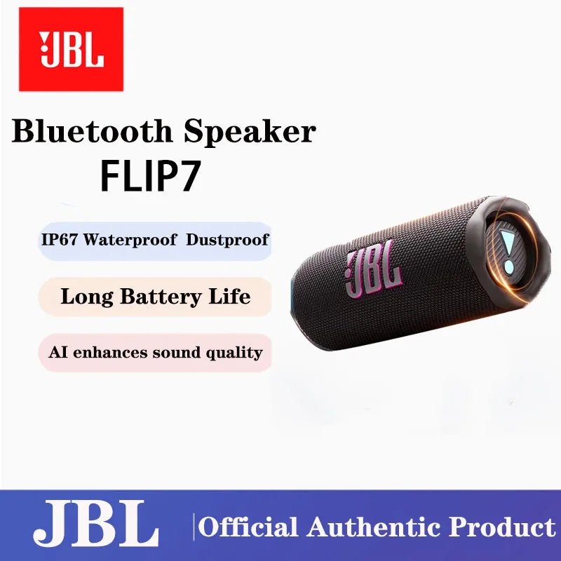 JBL FLIP 7 Official Authentic Product Wireless Bluetooth Speaker AI Sound Boost USB C Interface for Holiday Party Outdoor Play