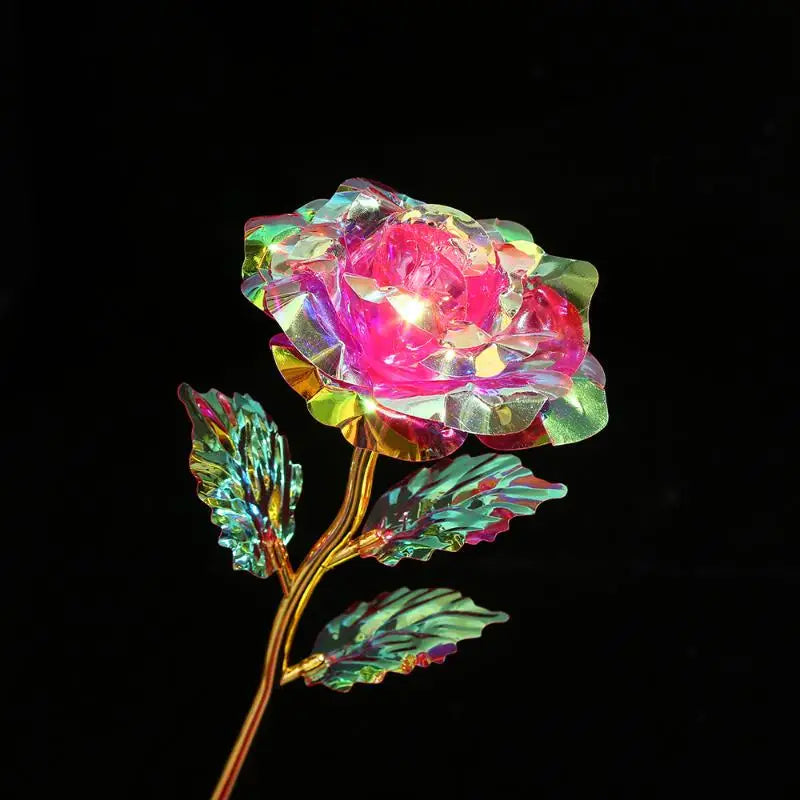 1pc Valentine's Day Creative Gift Gold Foil Plated Single Rose Artificial Gold-Leaf Rose Gift For Valentine's Day Mother's Day