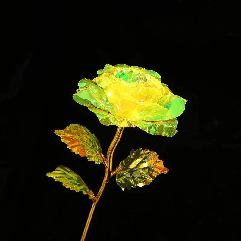 1pc Valentine's Day Creative Gift Gold Foil Plated Single Rose Artificial Gold-Leaf Rose Gift For Valentine's Day Mother's Day