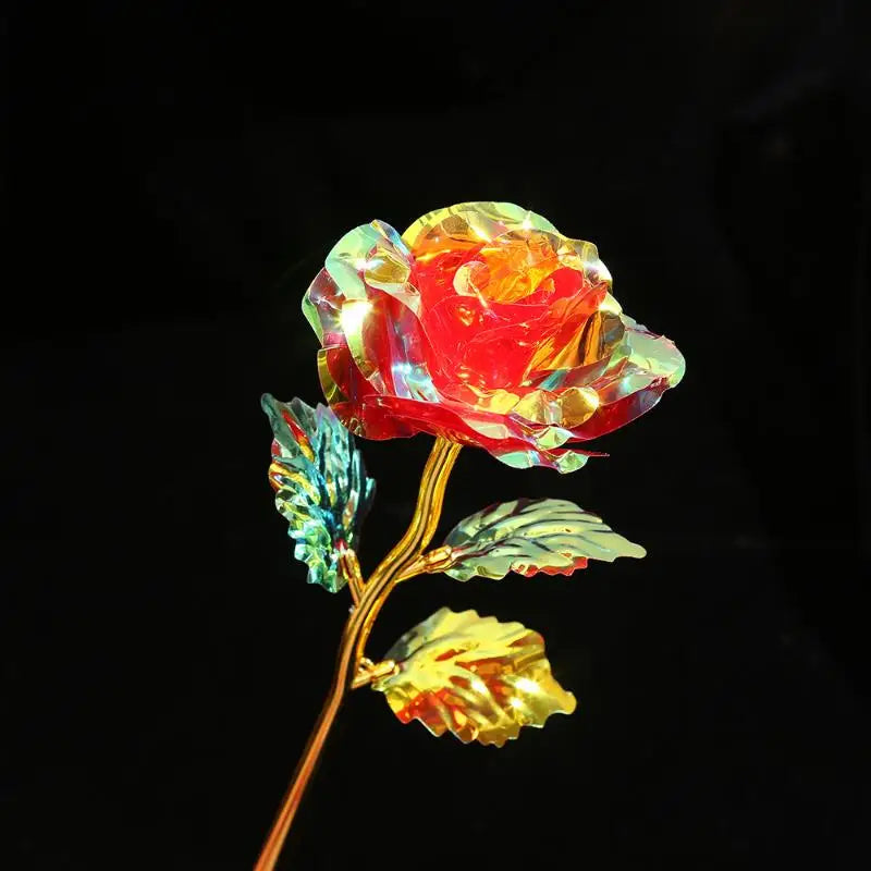 1pc Valentine's Day Creative Gift Gold Foil Plated Single Rose Artificial Gold-Leaf Rose Gift For Valentine's Day Mother's Day