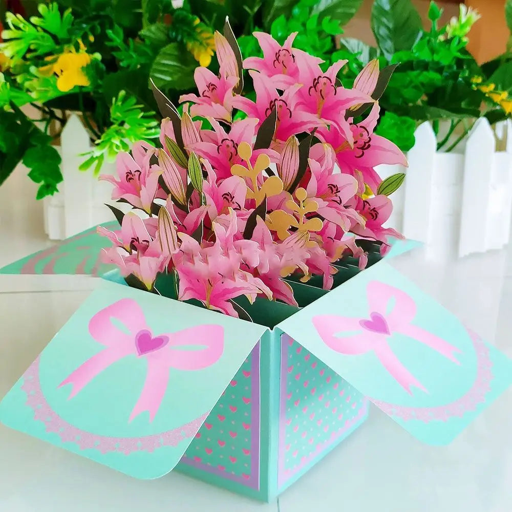 3D Pop UP Happy Birthday Greeting Invitation Cards Gift Card Thank You Flower Balloon Butterfly Vehicle Miniatures Postcard