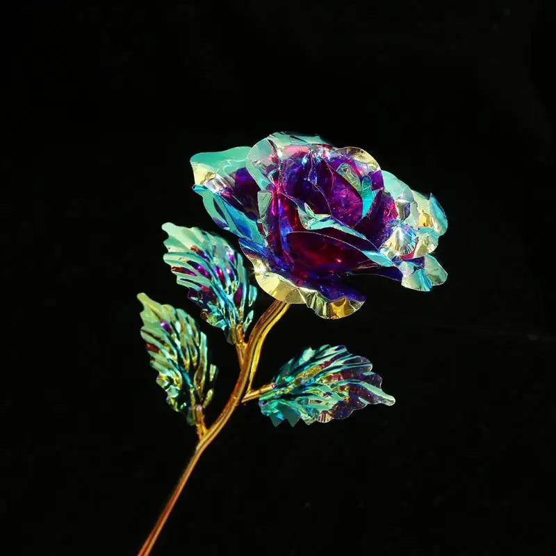 1pc Valentine's Day Creative Gift Gold Foil Plated Single Rose Artificial Gold-Leaf Rose Gift For Valentine's Day Mother's Day